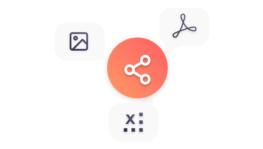 Export the dashboard to a report of any format say, PDF, Image or Excel and view it from your mobile itself.