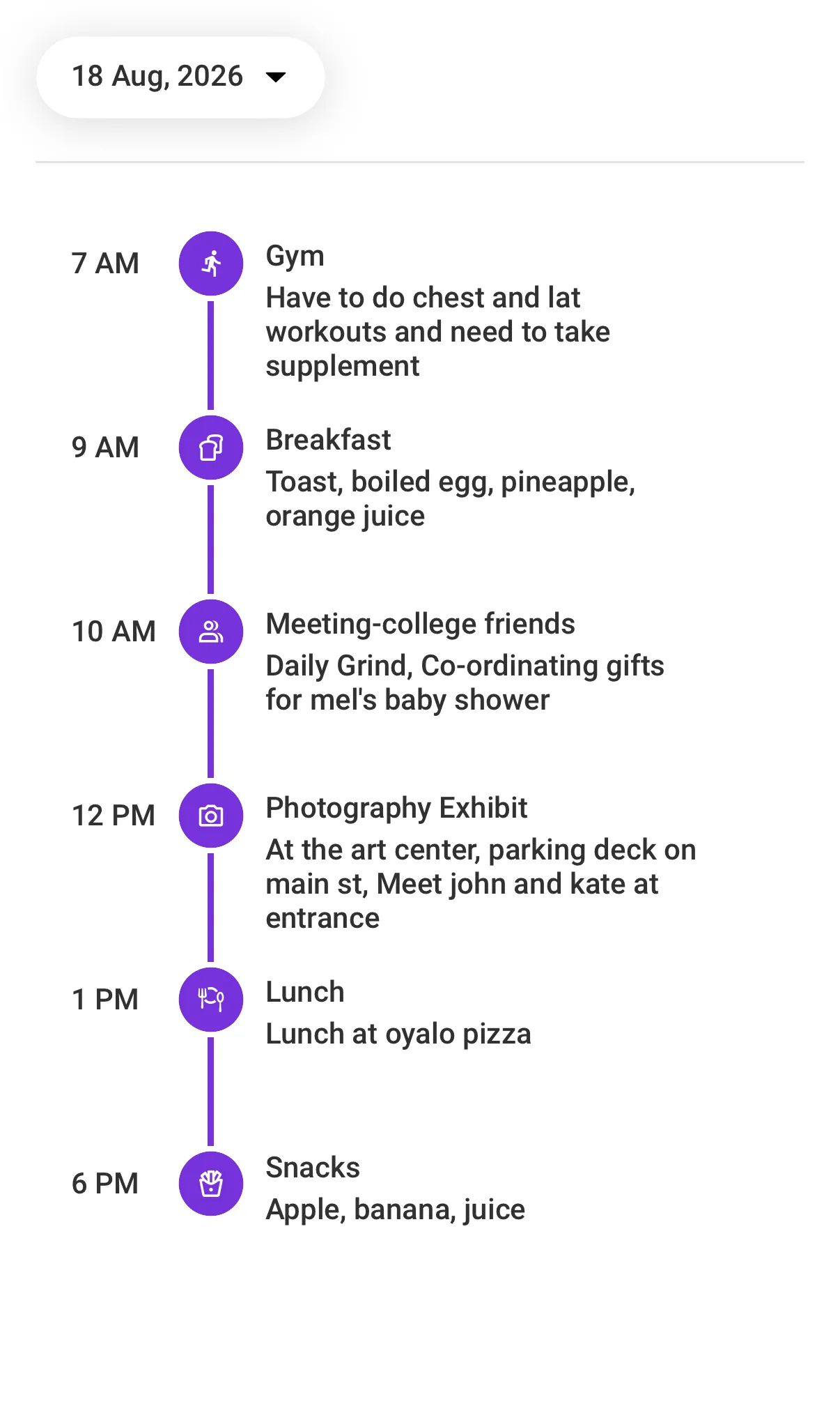 Daily Timeline