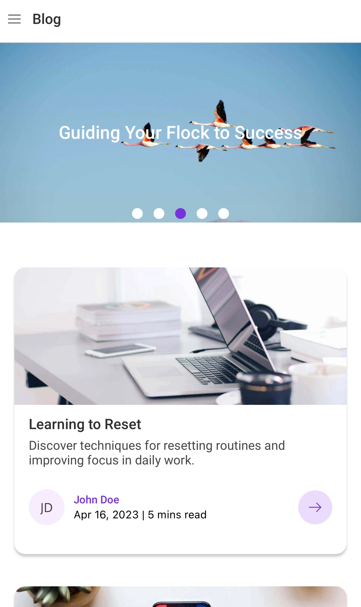 Article tile