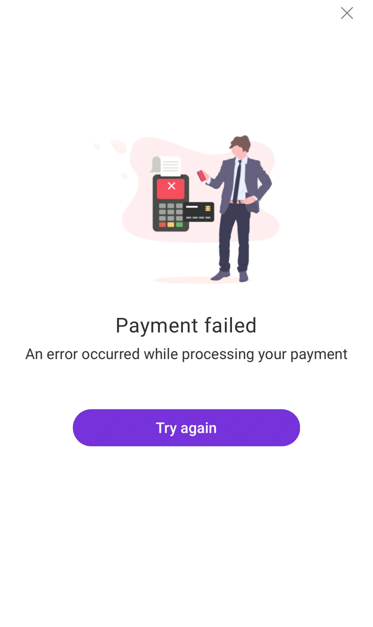 Payment failed
