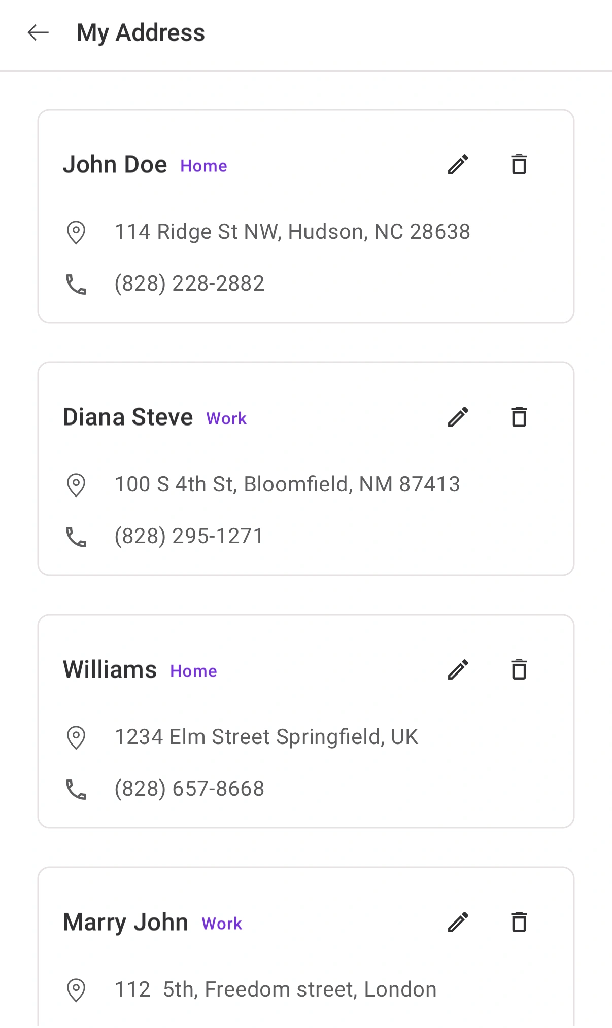 My address