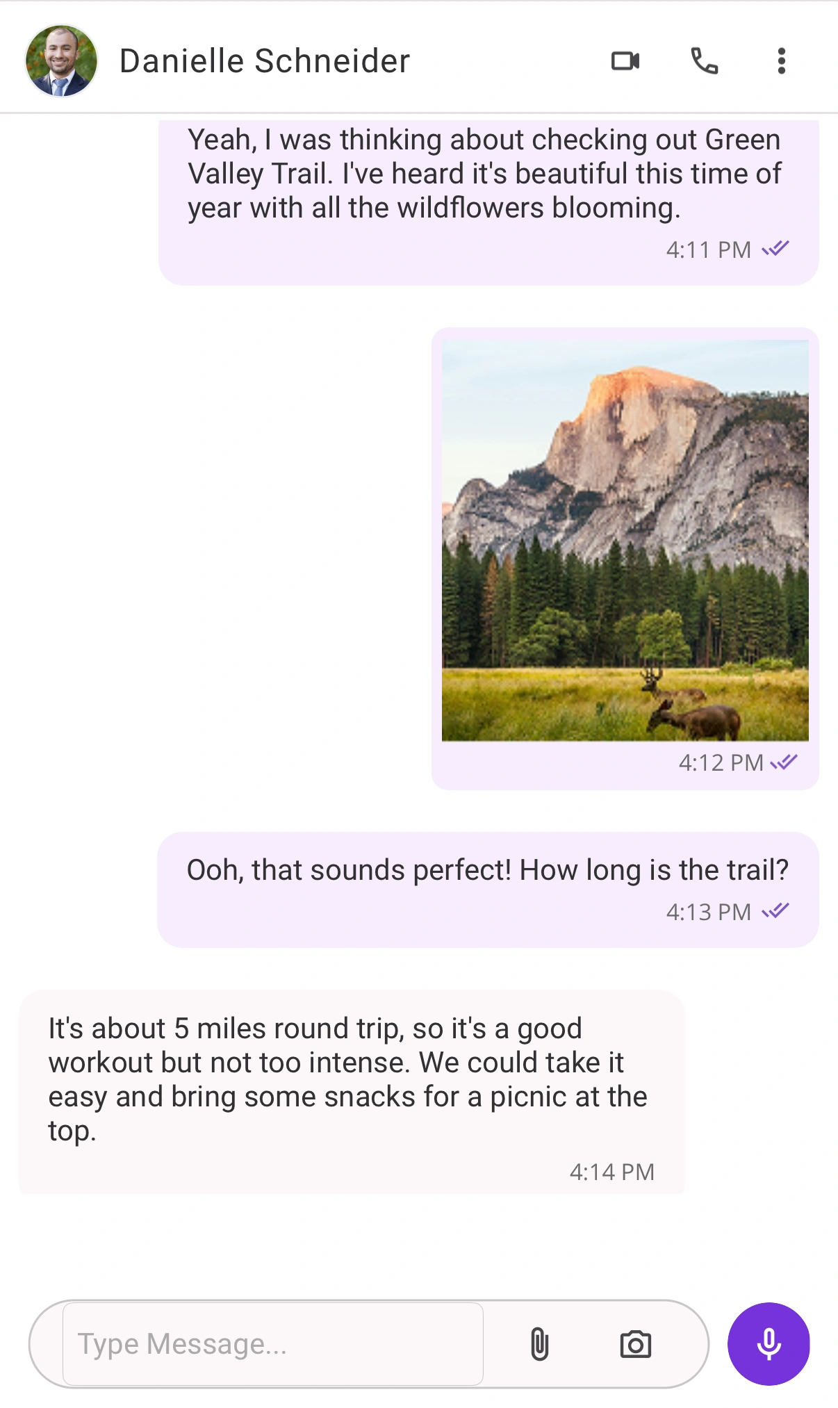 Chat conversation