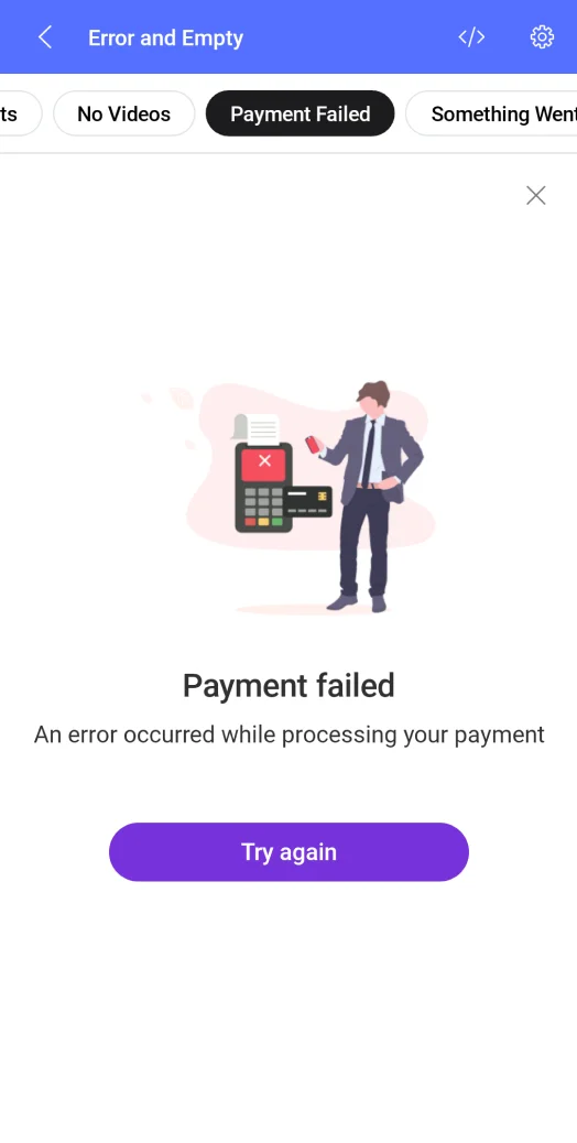 Payment failed