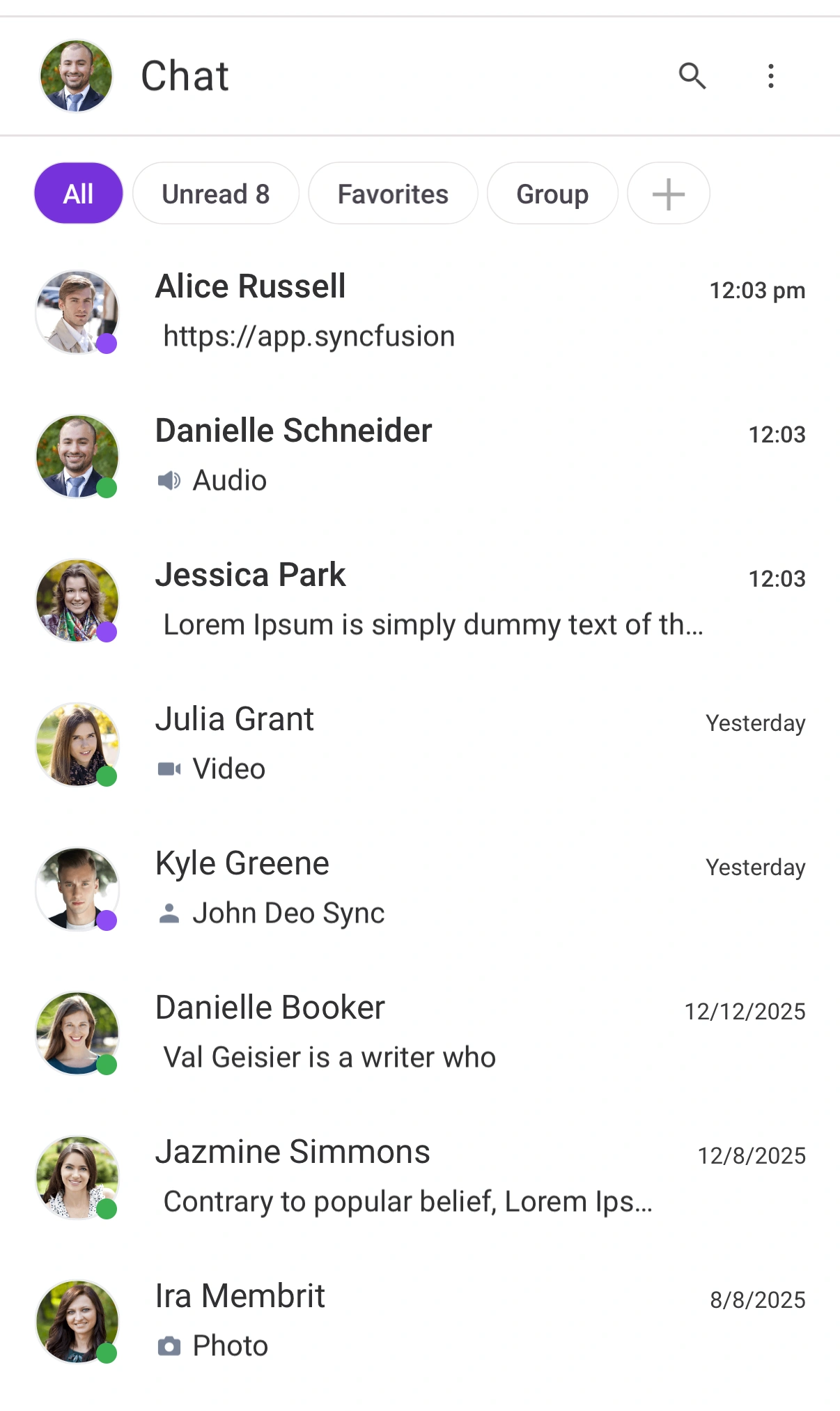 Recent chat