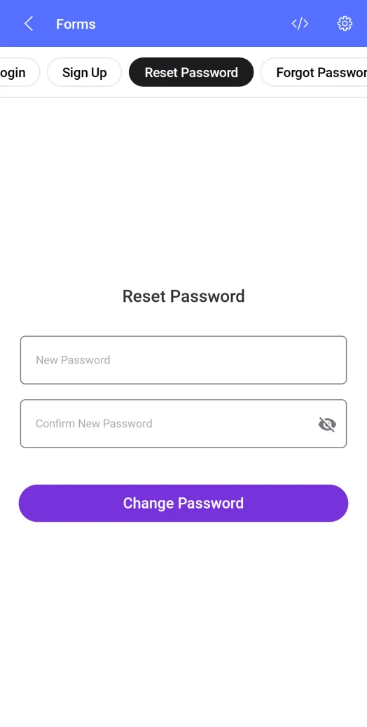 Reset password