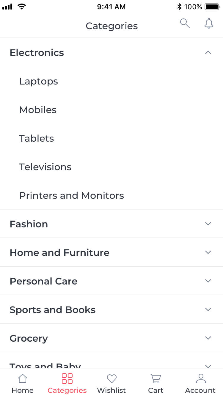 Ecommerce Categories Template