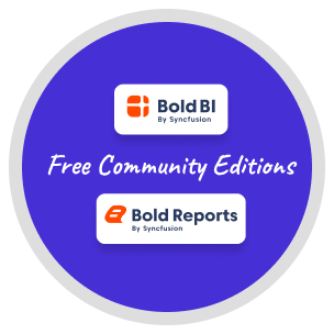 Syncfusion offers Free Community Editions for Bold BI and Bold Reports.