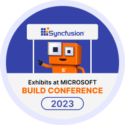 Syncfusion exhibits at Microsoft Build 2023 and demos .NET products.