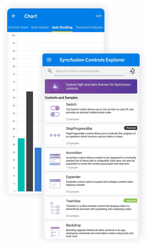 Xamarin Layout Examples Xamarin UI control Demos & Real World App Examples | Syncfusion®