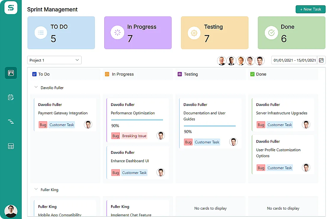 Sprint Management - Interactive Angular Showcase Apps | Syncfusion®