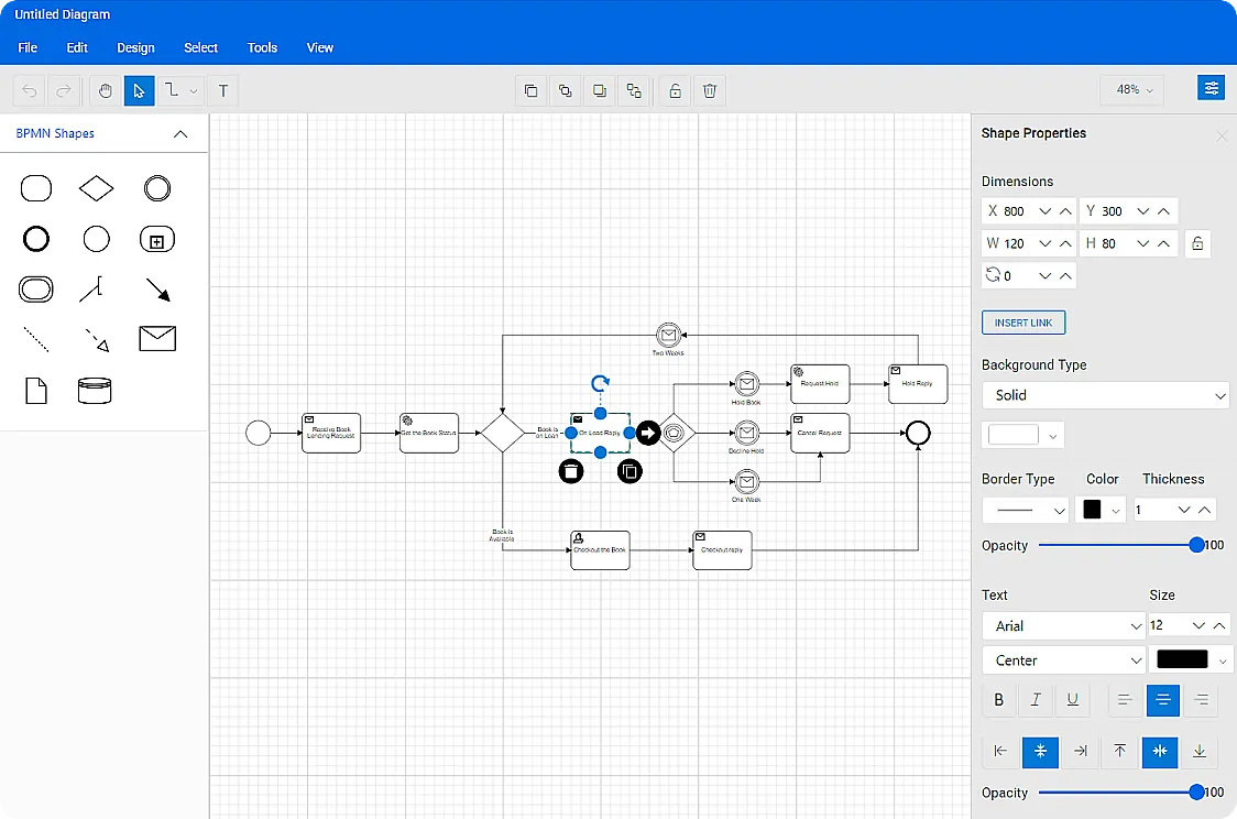BPMN Editor - Interactive JavaScript Showcase Apps | Syncfusion®