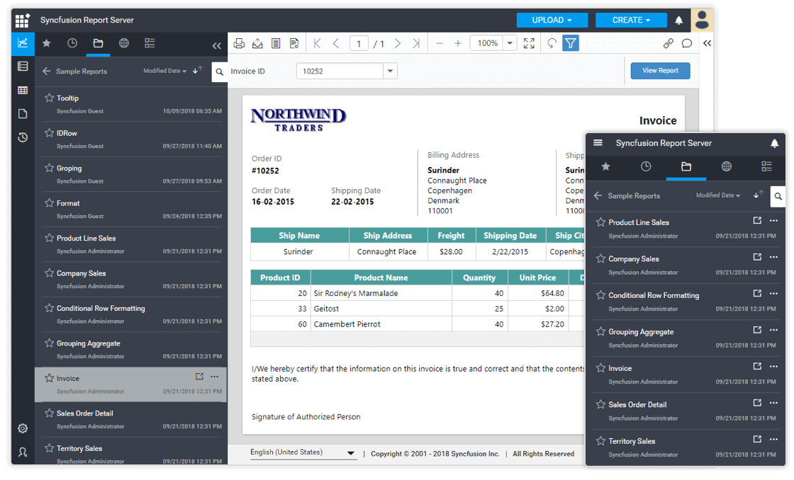 Reporting Tools for .NET and Web | Report Platform | Syncfusion
