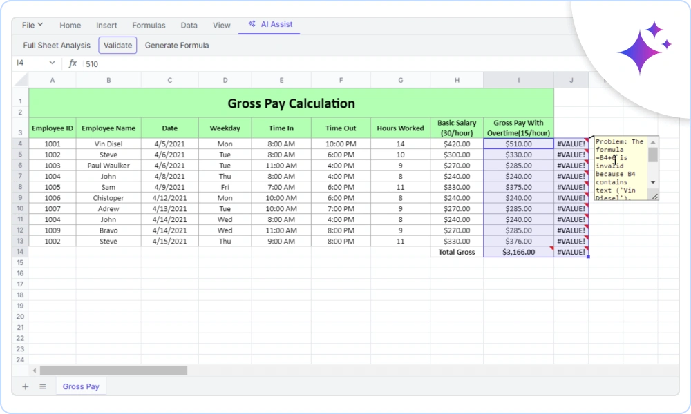 SpreadSheet AI powered