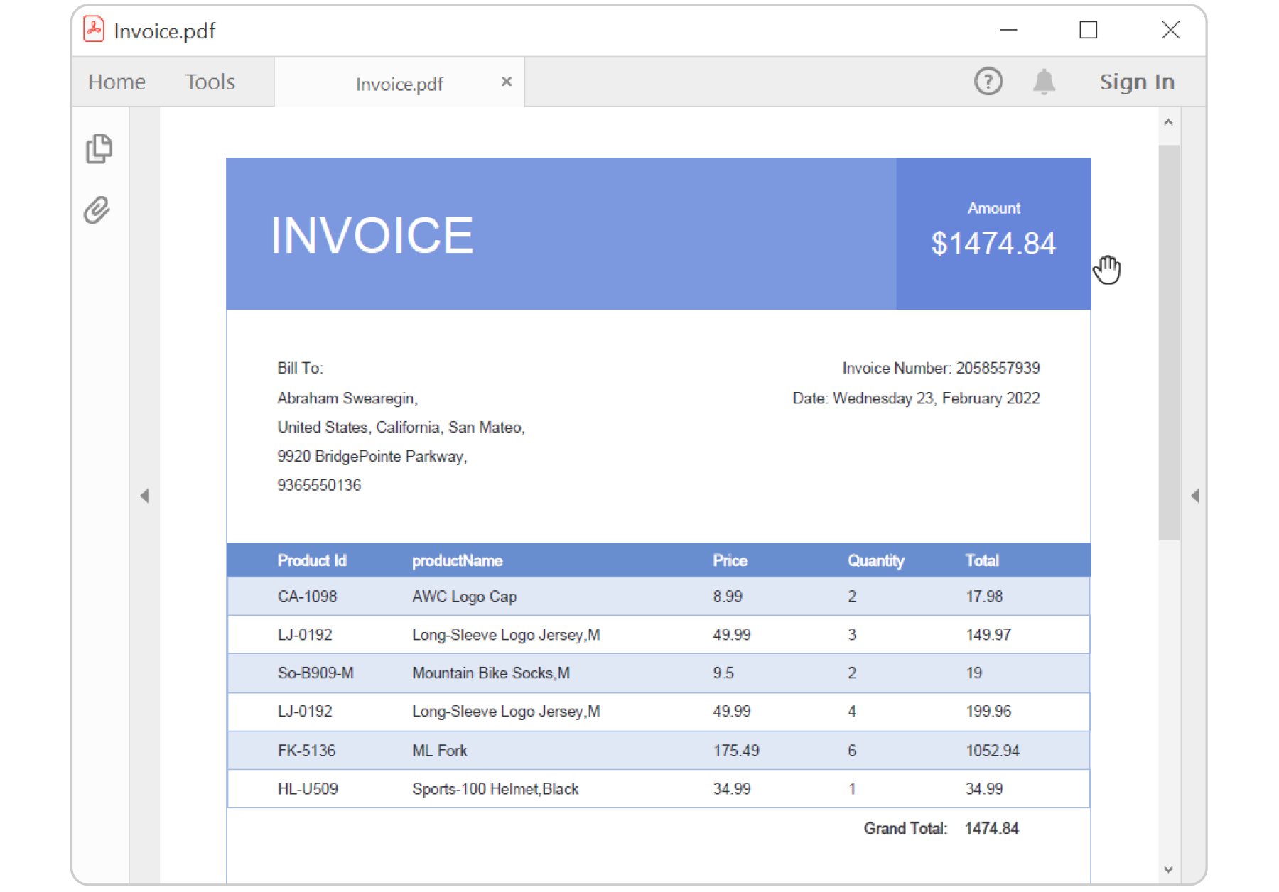 WinForms Client Profile PDF library