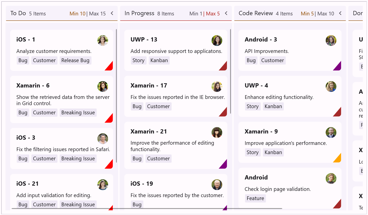 .NET MAUI Kanban Board