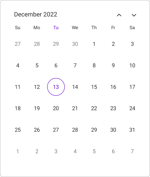 .NET MAUI Calendar