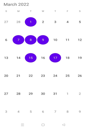 Xaamrin.Forms Calendar