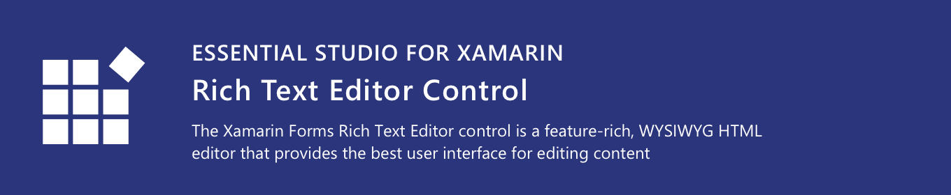  syncfusion Xamrin.Forms Rich Text Editor control