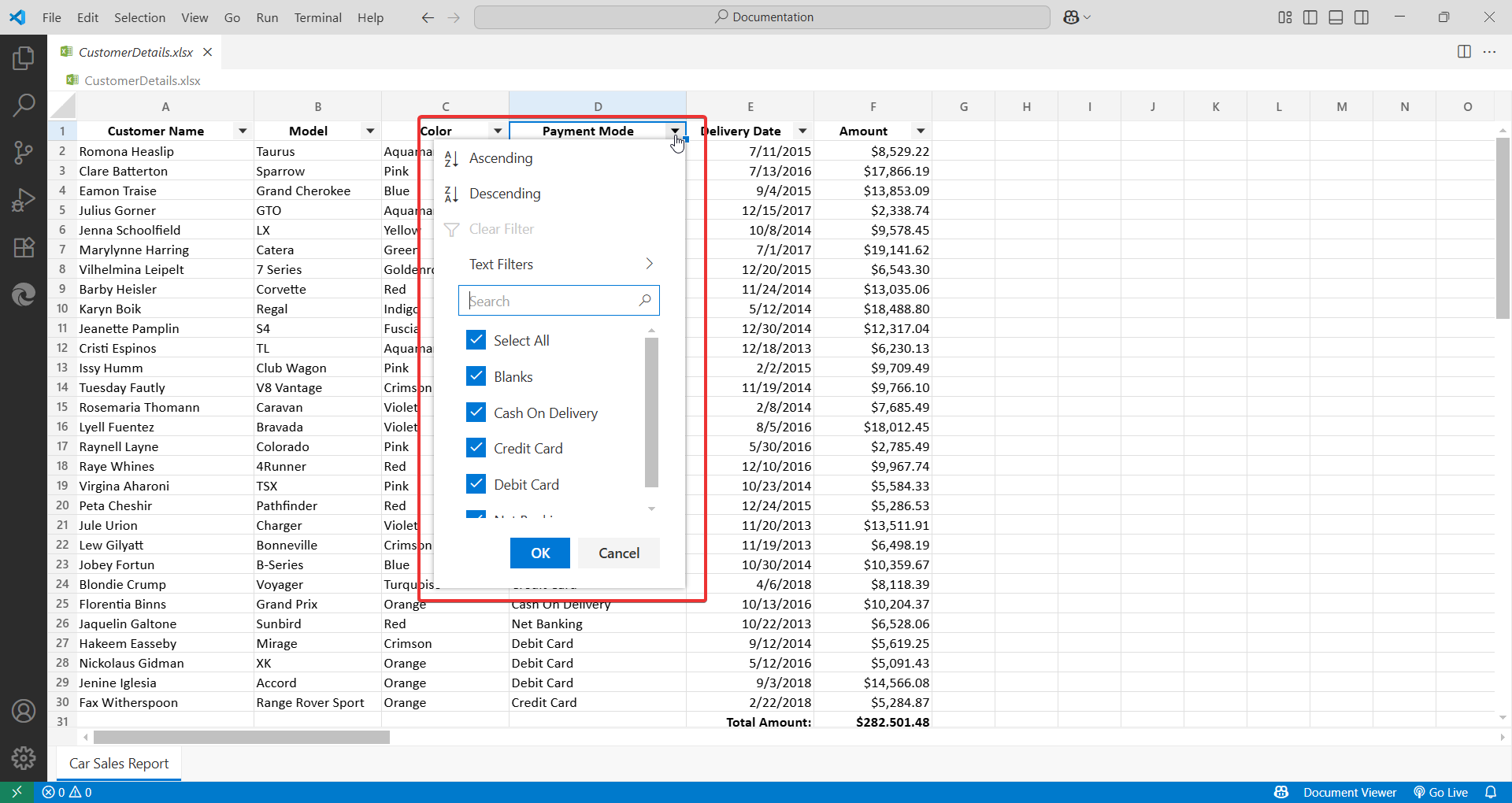Filter-DropDown