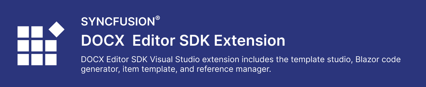 Syncfusion DOCX Editor SDK Extensions 