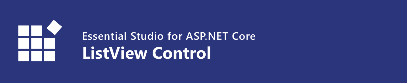 Syncfusion ASP.NET Core ListView Control Banner