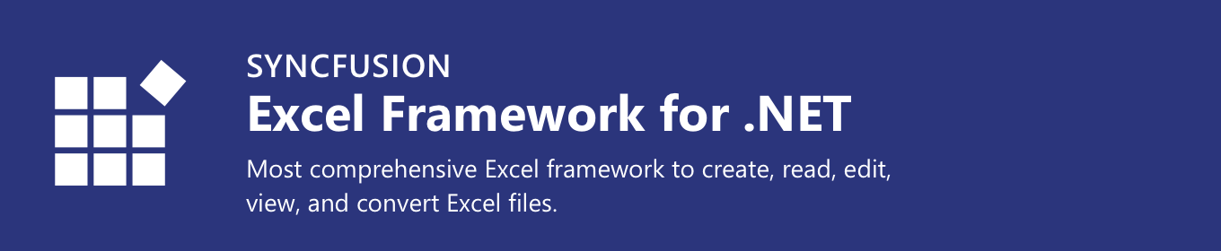 Syncfusion .NET Excel Framework