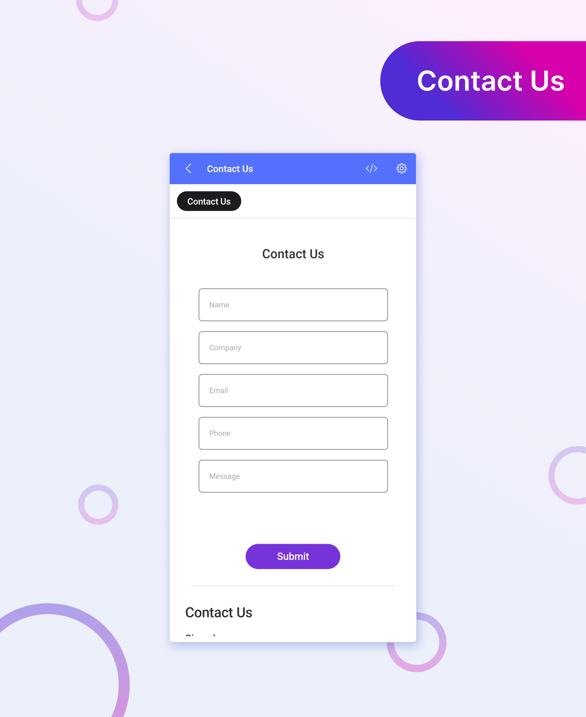 MAUI UI Kit - ContactUs