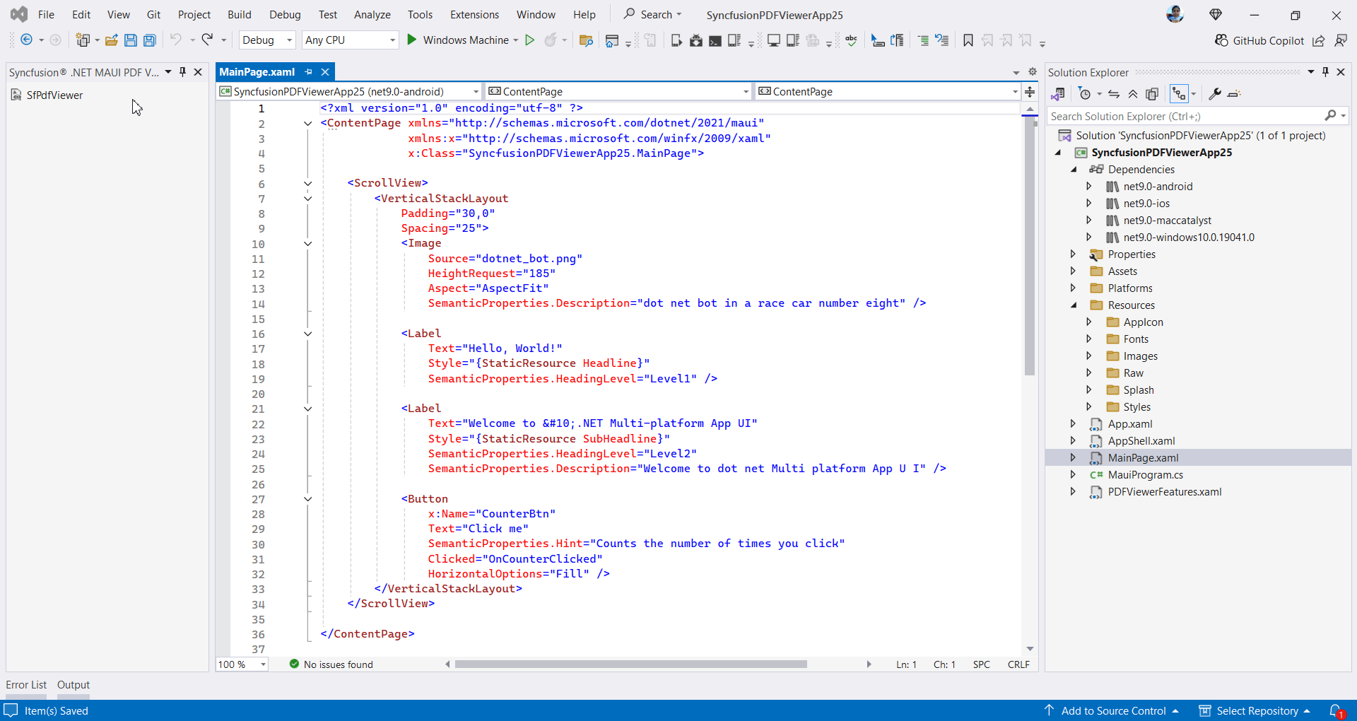 Syncfusion PDF Viewer SDK Extension Toolbox Control 