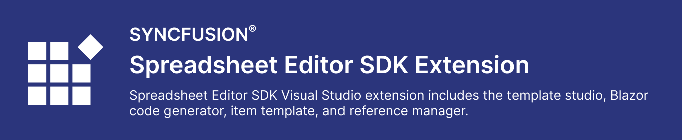 Syncfusion Spreadsheet Editor SDK Extensions 