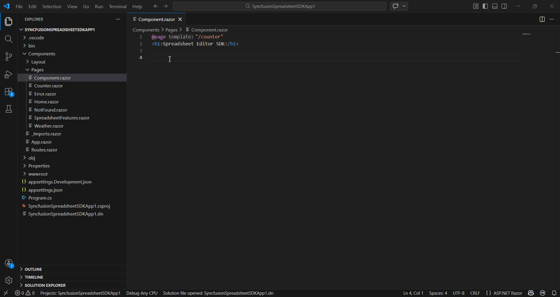 Syncfusion Blazor Extensions Code Snippet