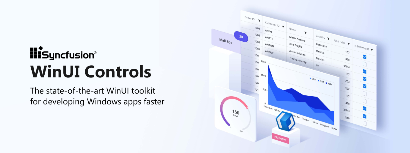 Syncfusion WinUI Controls