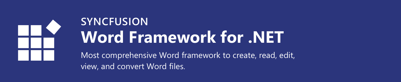 Syncfusion Word Framework for .NET